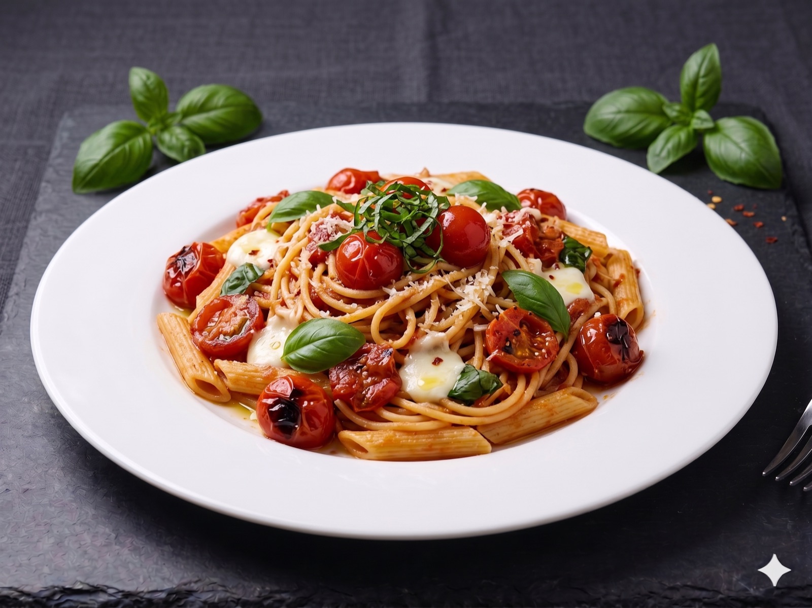 Burst Cherry Tomato & Basil Pasta