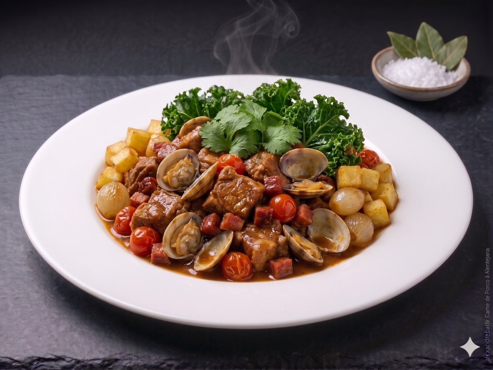 Carne de Porco à Alentejana