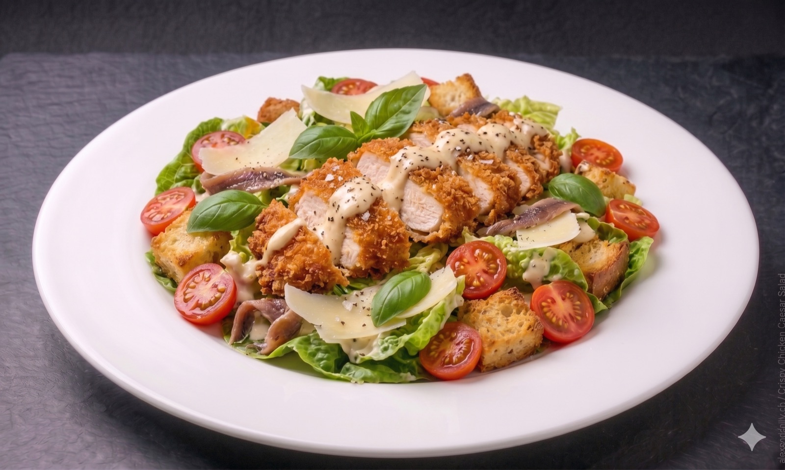 Crispy Chicken Caesar Salad